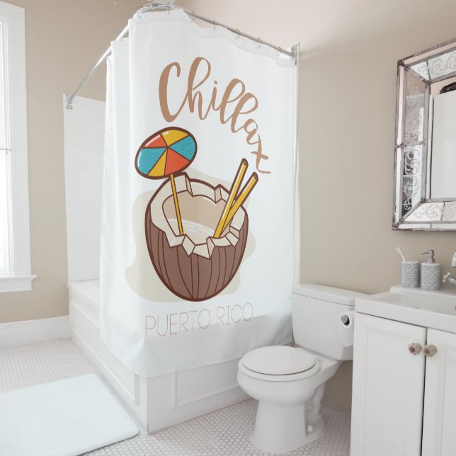 Chillax - Puerto Rico Shower Curtain (In Situ)
