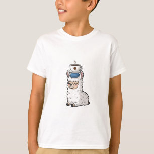 Chilled Coffee Balance Alpaca Kids T-Shirt