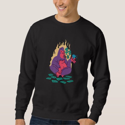 Chilled Gorilla Smoking Money Sweatshirt