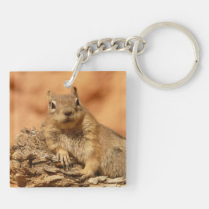 Chilled Out Ground Squirrel Photo Keychain