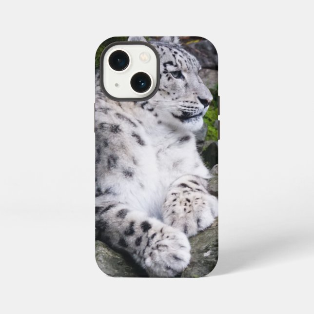 Chilled Out Snow Leopard Iphone Case (Back)