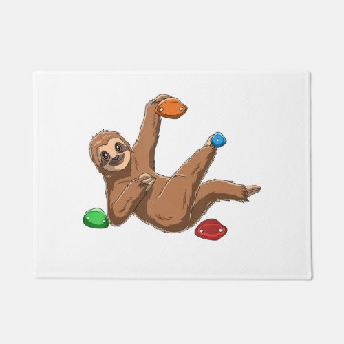 Chilled Sloth   Bouldering And Rock Climbing  Doormat