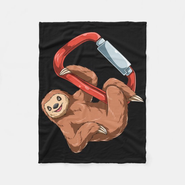 Chilled Sloth - Bouldering And Rock Climbing Gift  Fleece Blanket (Front)