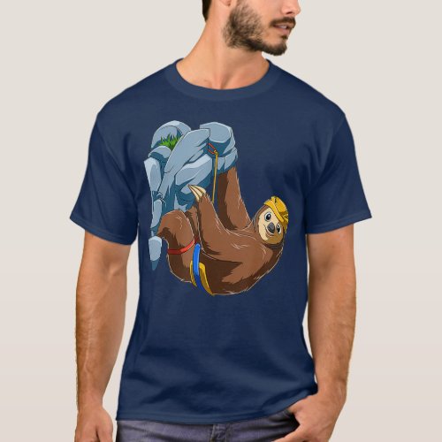 Chilled Sloth  Bouldering and Rock Climbing Gift T_Shirt
