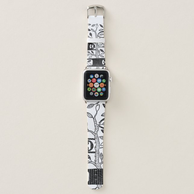 Chilled Sloths: Cute Animal Pattern. Apple Watch Band (Front)
