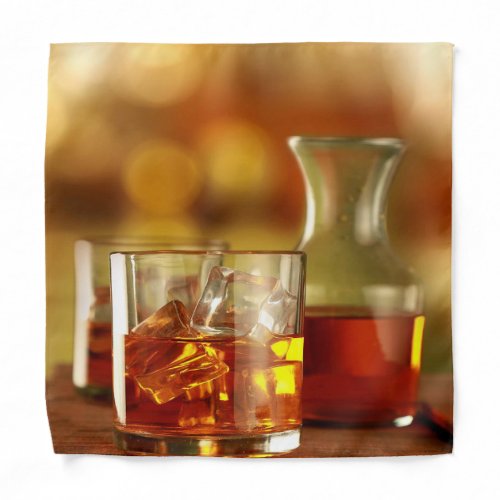 Chilled Whisky Glass  Food and Drink Blanket Bandana