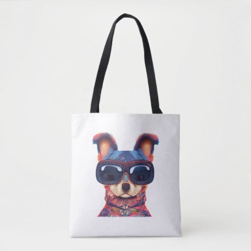 Chillhuahua Bohemian Style Chihuaha With Sunglasse Tote Bag