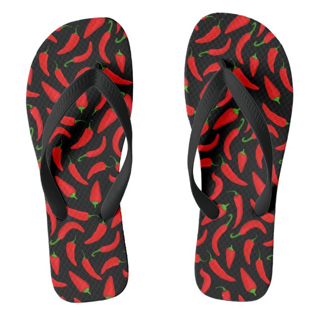 Chilli Addict Red Pepper Flip Flops (Footbed)
