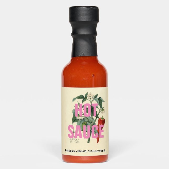 Chilli Botanical Print Hot Sauces (Front)