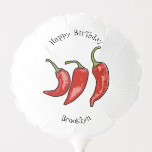 Chilli cartoon illustration balloon
