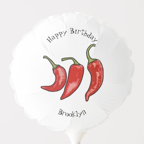 Chilli cartoon illustration  balloon