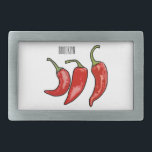 Chilli cartoon illustration  belt buckle<br><div class="desc">Chilli cartoon illustration</div>