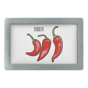 Chilli cartoon illustration belt buckle