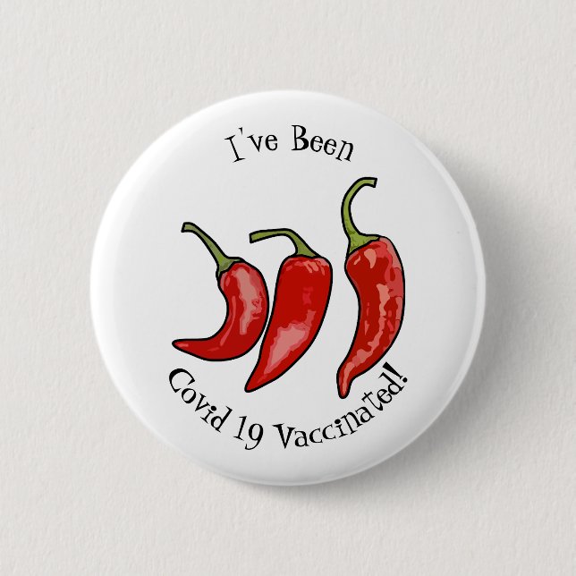Chilli cartoon illustration  button (Front)