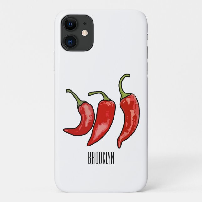 Chilli cartoon illustration  Case-Mate iPhone case (Back)
