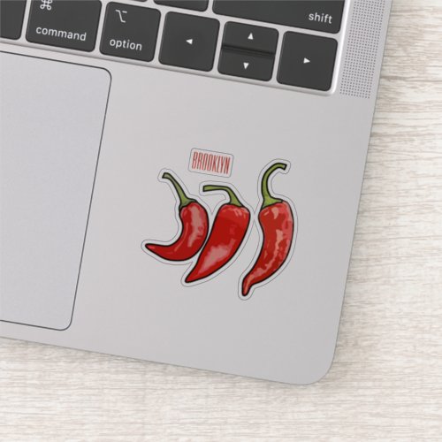 Chilli cartoon illustration  sticker