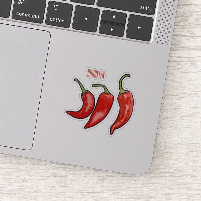 Chilli cartoon illustration  sticker (Detail)