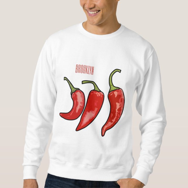 Chilli cartoon illustration  sweatshirt (Front)