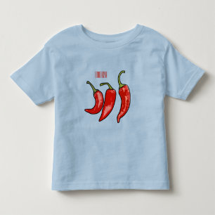 Chilli cartoon illustration toddler t-shirt