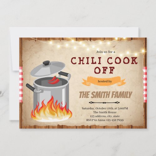 Chilli cook off Invitation