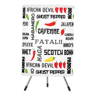 Chilli Lover Fun Spicy Food Tripod Lamp