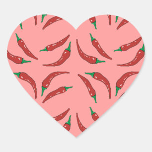 chilli pepper, cookery heart sticker