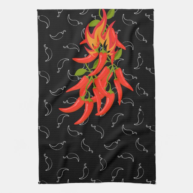 Chilli Pepper Kitchen Towel (Vertical)