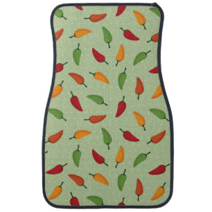 Chilli pepper pattern car mat