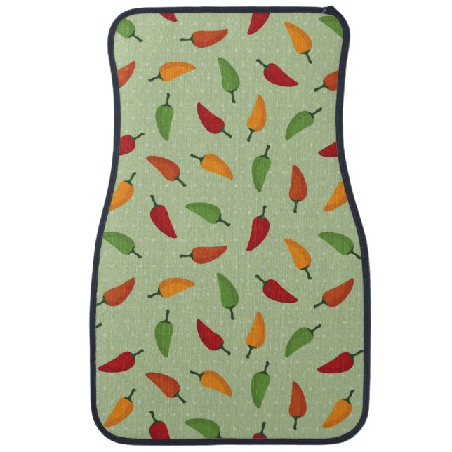 Chilli pepper pattern car mat (Front)