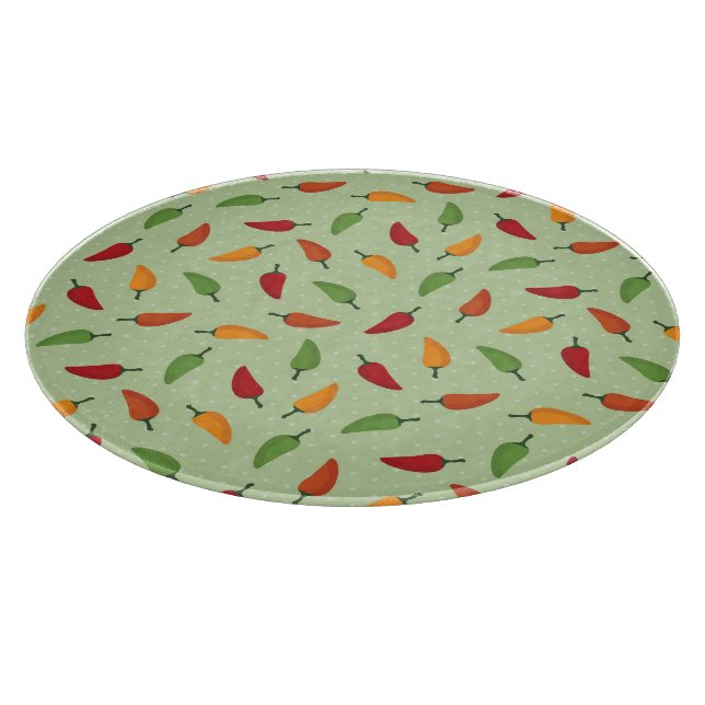 Chilli pepper pattern cutting board (Corner)