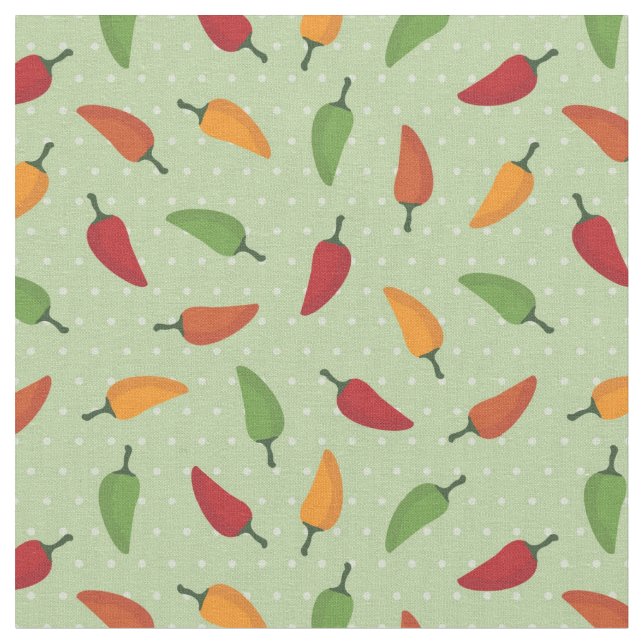 Chilli pepper pattern fabric (Close Up)