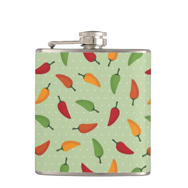 Chilli pepper pattern flask (Front)
