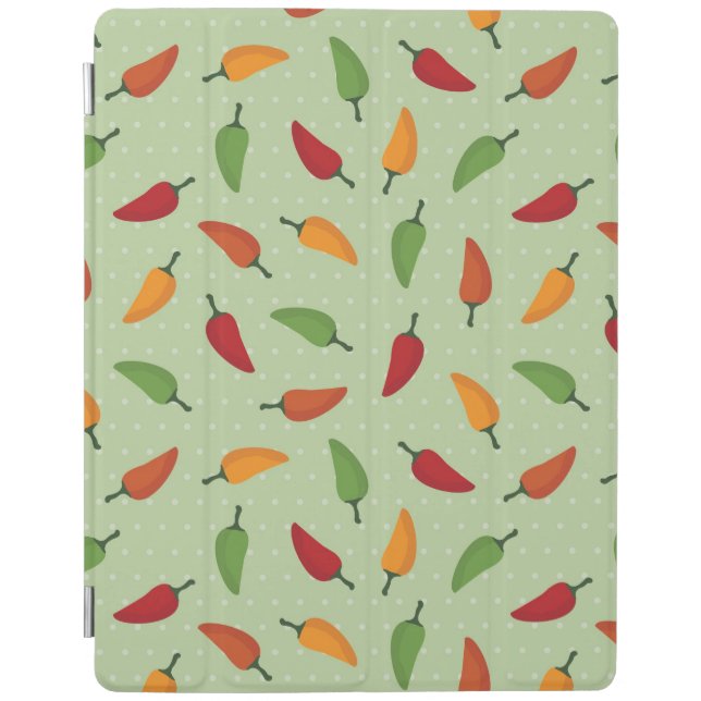 Chilli pepper pattern iPad smart cover (Front)