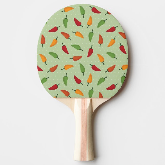 Chilli pepper pattern Ping-Pong paddle (Front)