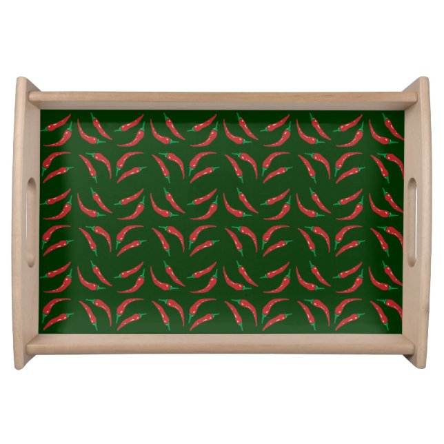 chilli pepper pattern serving tray (Front)