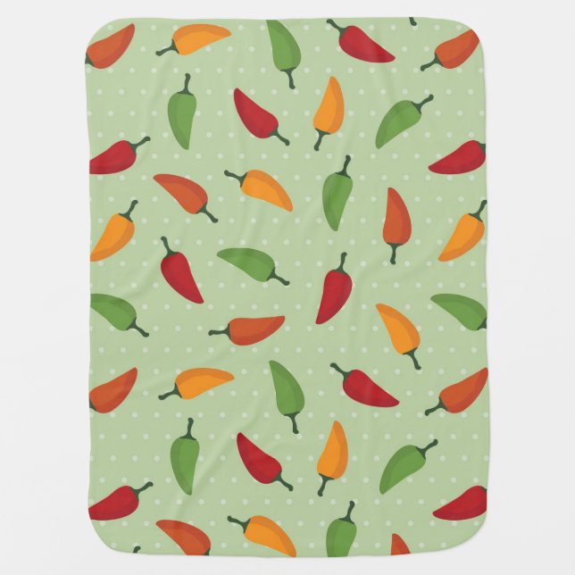 Chilli pepper pattern swaddle blanket (Front)