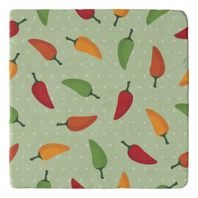 Chilli pepper pattern trivet (Front)