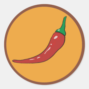 chilli pepper. spice classic round sticker