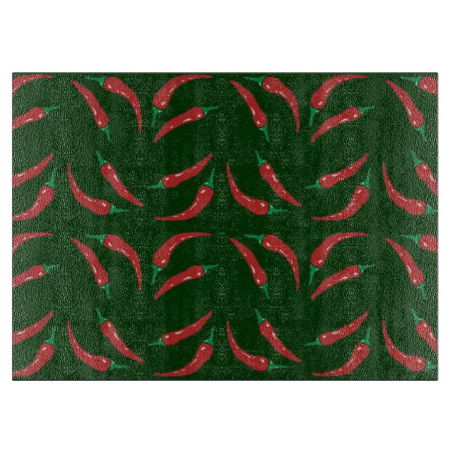 chilli peppers pattern cutting board (Front)