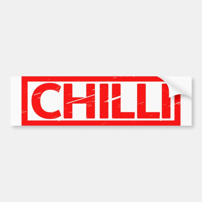 Chilli Stamp Bumper Sticker (Front)