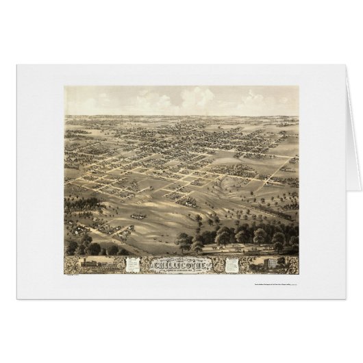 Chillicothe, MO Panoramic Map - 1869 Cards (Front Horizontal)
