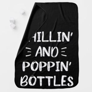 Chillin and Poppin Bottles Hip Hop Baby Blanket