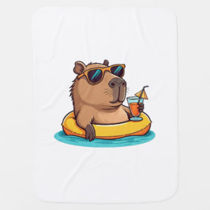 Chillin' Capybara Baby Blanket