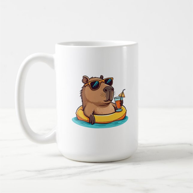 Chillin' Capybara Coffee Mug (Left)