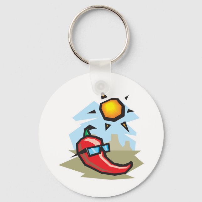 chillin chili pepper keychain (Front)