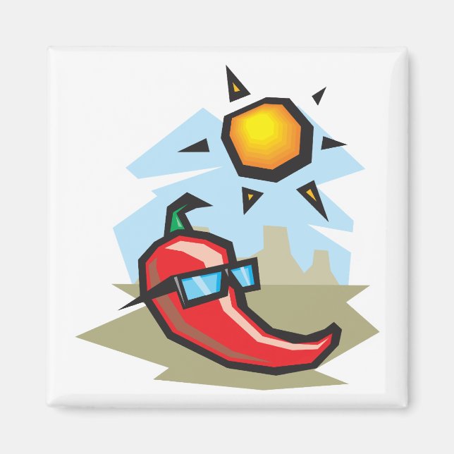 chillin chili pepper magnet (Front)