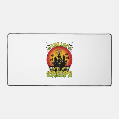 Chillin Creeps Haunted House Halloween Witches Sku Desk Mat