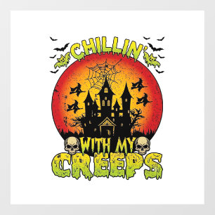 Chillin Creeps Haunted House Halloween Witches Sku Window Cling