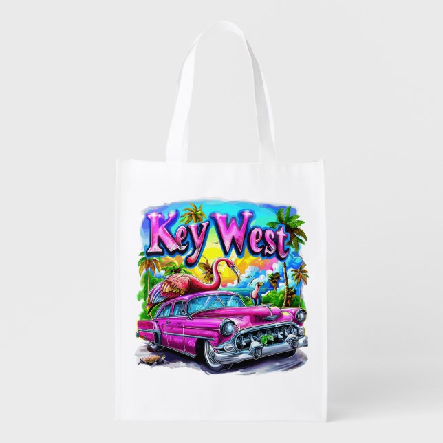 Chillin' in Key West, Florida Grocery Bag (Front)