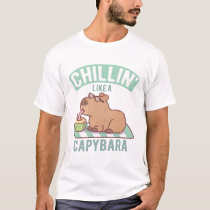 Chillin Like A Capybara Funny T-Shirt